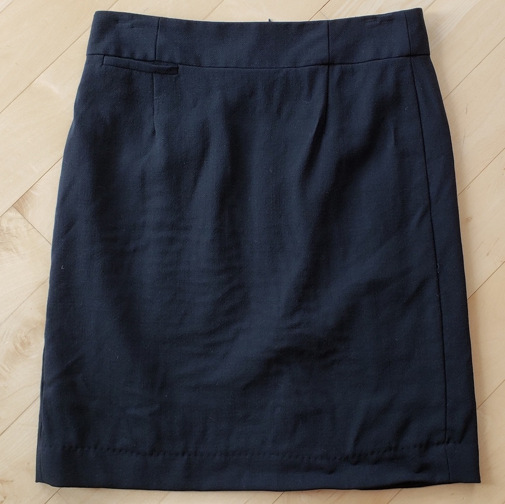J Crew Black Wool Skirt in size 2